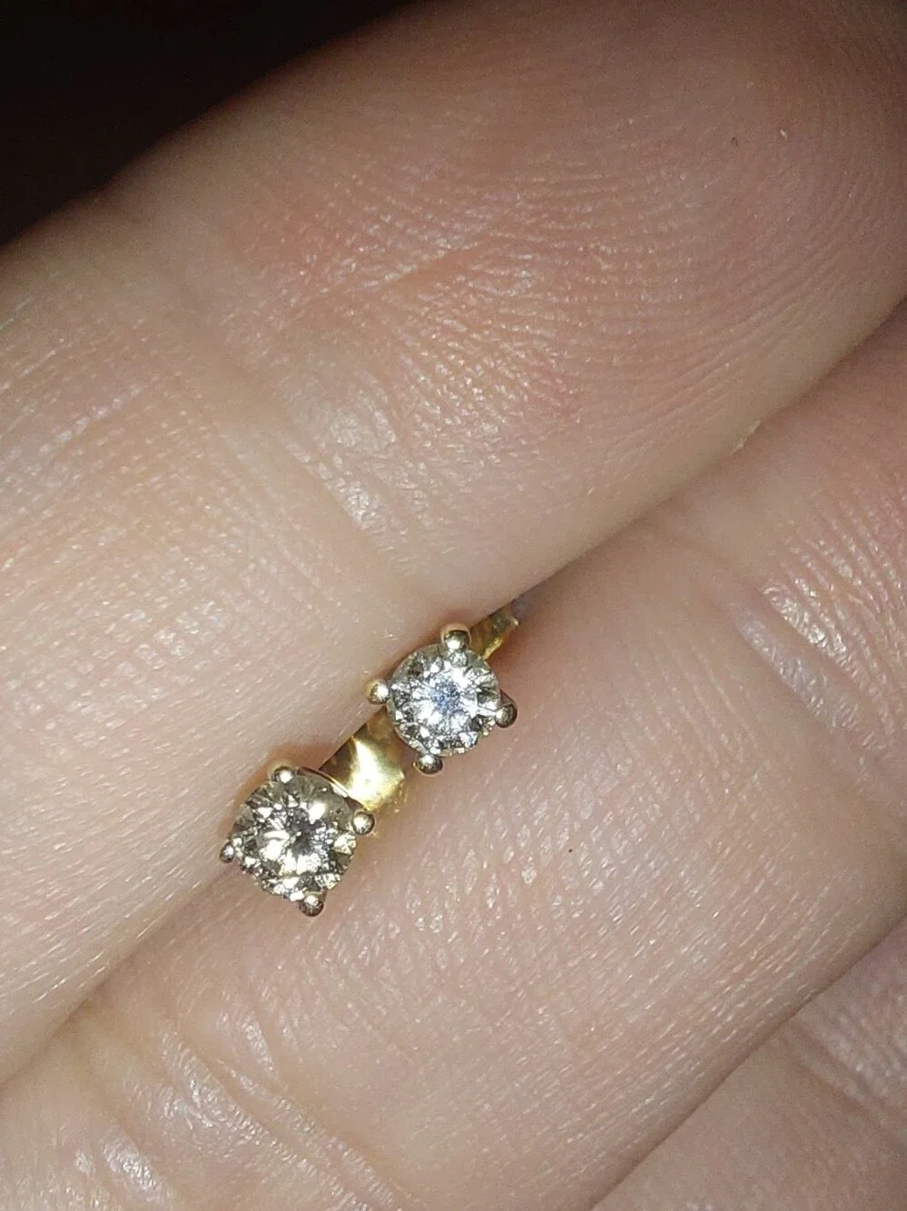 Simply Whispers 14k Gold 1/4 Carat Diamond Stud Earrings